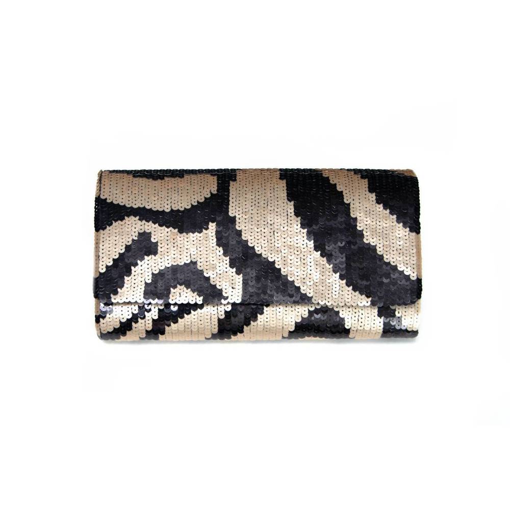 NEW TIANA striped clutch in multi